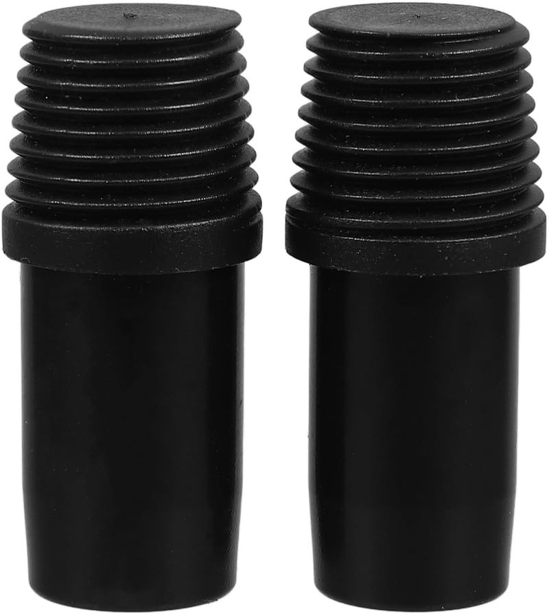 CONGARTENO 2Pcs Plastic Threaded Tip Replacement for Broom Mop Handle Adapter Metal Thread Pole Extension Household Cleaning Tools - Image 1